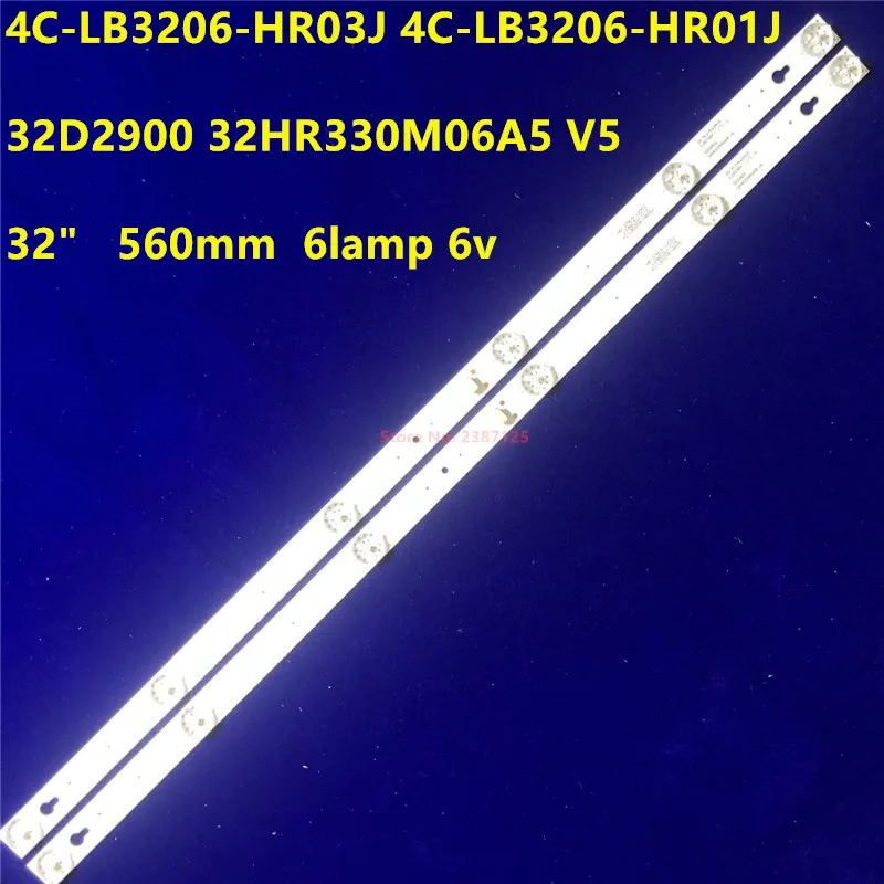Új LED-es Háttérvilágítás 6LED(6V) A L32F1B D32A810 B32A739 4C-LB3206-HR03J 4C-LB3206--HR01J 32D2900 L32P1A 32HR330M06A5 V5 32L1800