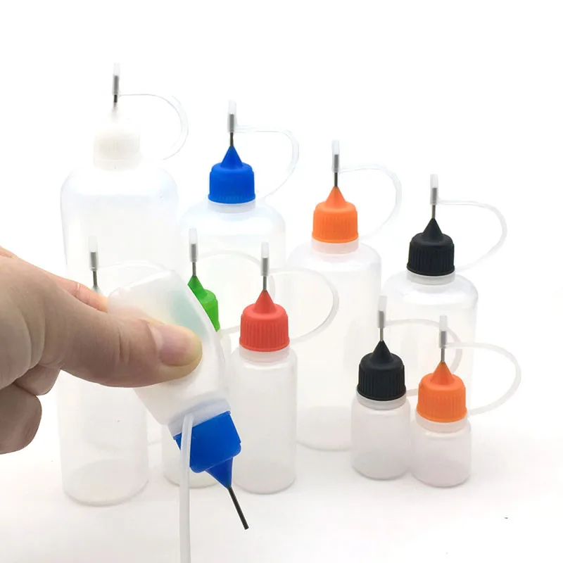 2db Összeszorítható Műanyag Tű 100 ml-es Injekciós üveg Újratölthető Folyékony Cseppentő Minta Szemcsepp Üveg Kép 4 