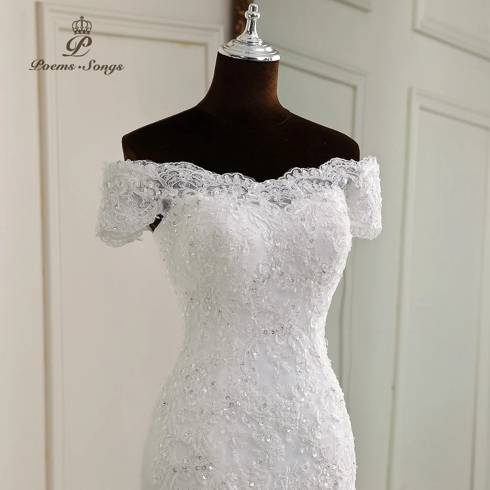 Elegáns ruhák, a nők esküvő party ruha sellő esküvői ruhák házasság fehér ruha vestidos de novia Menyasszony ruhák Kép 3 