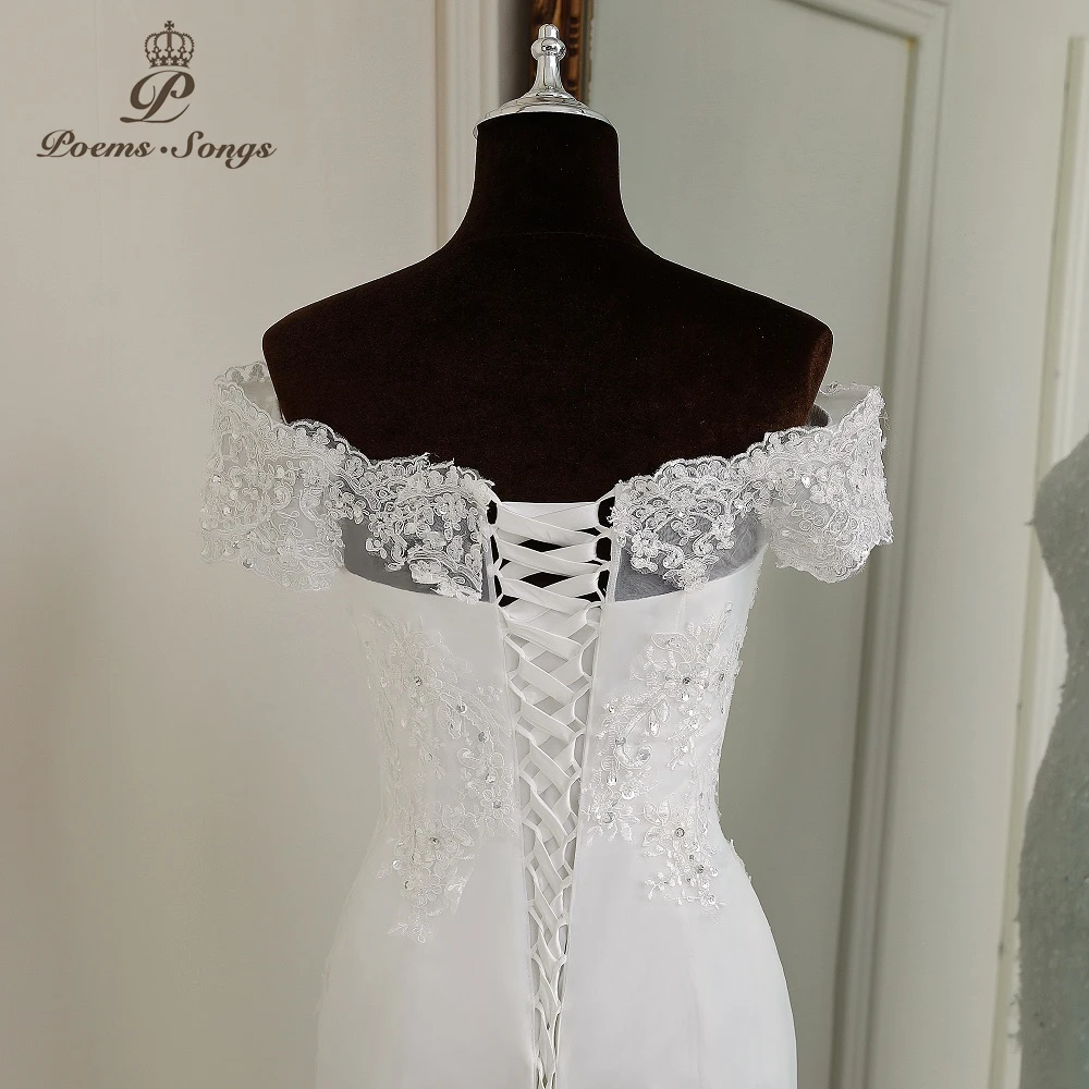 Elegáns ruhák, a nők esküvő party ruha sellő esküvői ruhák házasság fehér ruha vestidos de novia Menyasszony ruhák Kép 5 