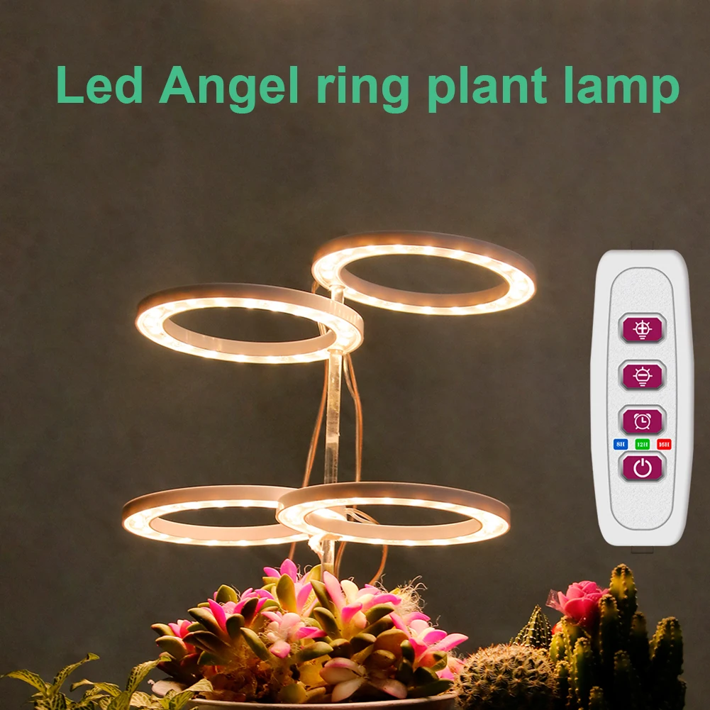 Angyal a Négy Gyűrű Nő LED Fény DC5V USB Napfény Phytolamp Led Teljes Spektrumú Növény Lámpa Beltéri Növény, Virág Vetőmagok Succulet