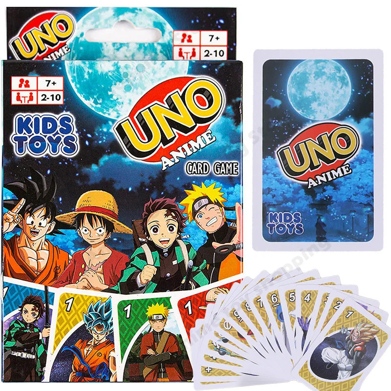 UNO Anime rajzfilm Egy Darab, Naruto, Dragon Ball Z, a Démon Vadász Puzzle, Kártya Játékok, Fanny Familie Póker társasjáték Gyerekeknek speelgoed