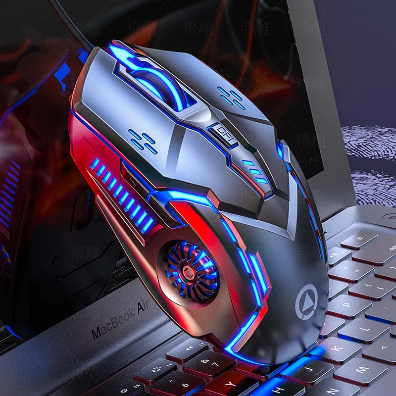3200dpi G5 Némítás Vezetékes Gaming Mouse 6 Gombot RGB Világító Izzó Számítógép Mause Adustable Szakmai Versenyképes Egerek Iroda
