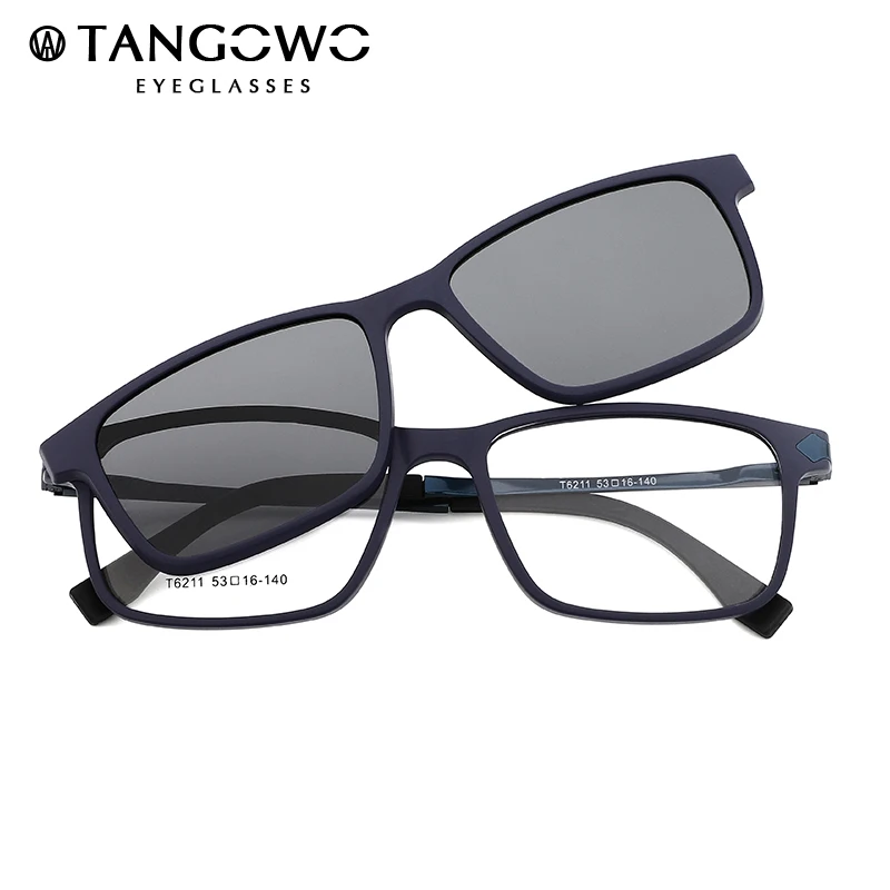 TANGOWO Design Vintage Napszemüveg TR90 Klip Szemüveg Divat 2020 Optikai Szemüveg Keret Négyzet Rövidlátás Szemüveget