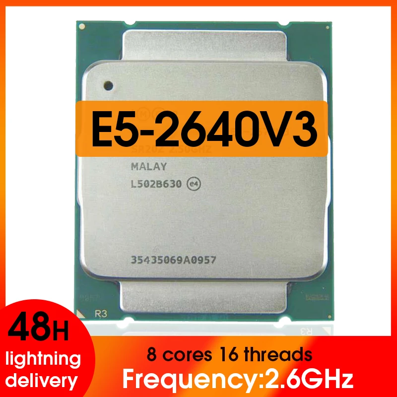 E5 2640 kódszámú V3 LGA 2011-3 CPU Processzor 2.6 Ghz-es, 8-core, valamint 16 szálak 90W E5-2640 Kódszámú V3 támogatás X99 alaplap