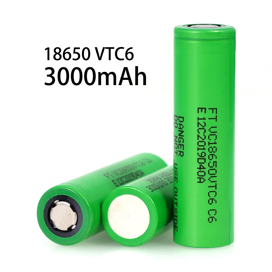 VTC6 Akkumulátor Akkumulátor US18650 VTC6 3000mAh 3,7 v 30A 18650 Akkumulátorok Sony E-cigarett Power Bank Csavarhúzó