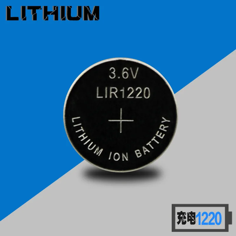 Ingyenes szállítás Higany ingyenes 3.6 V LIR1220 lítium Újratölthető LI-ION gombelem Gombot CMOS Akkumulátor laptop 10db/sok