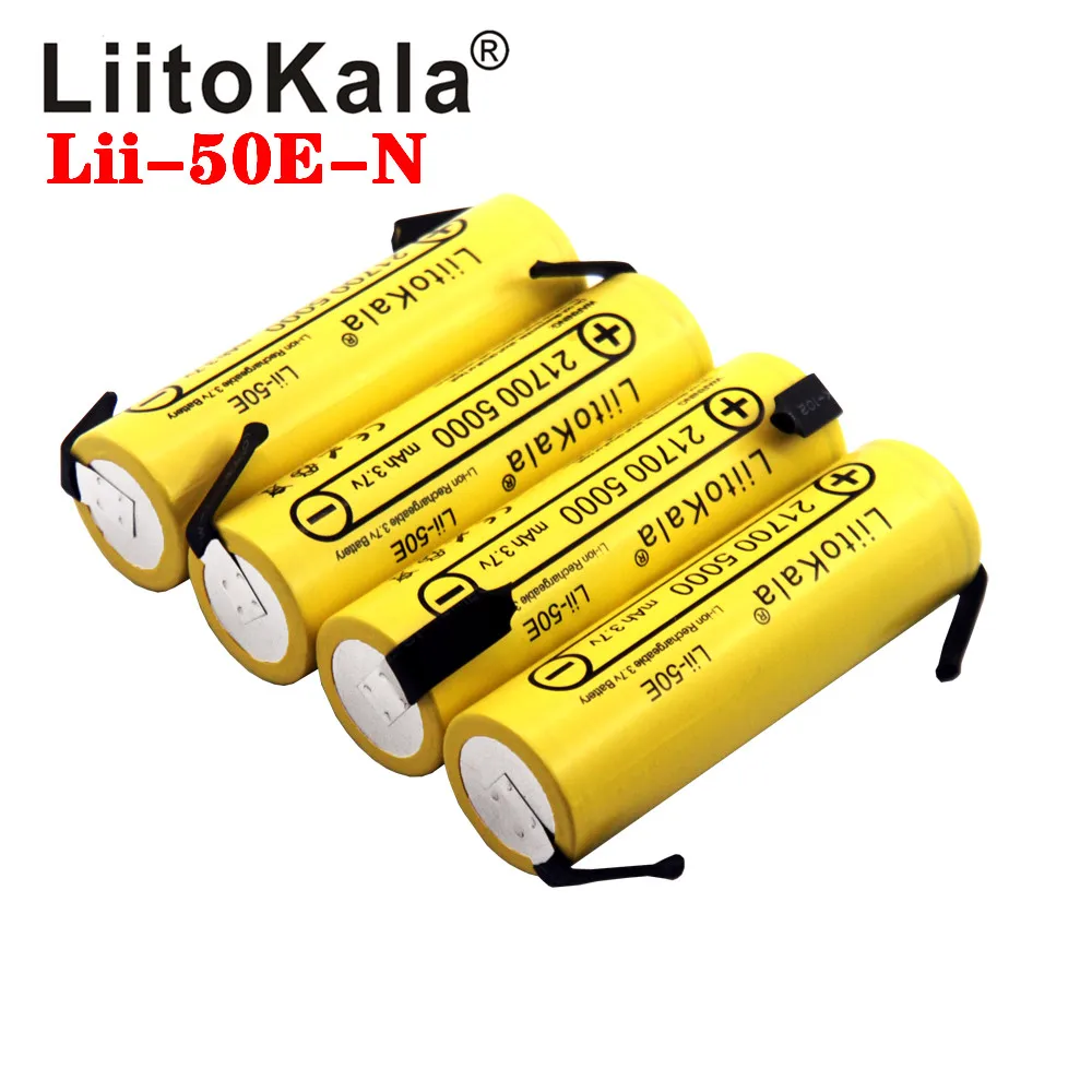 LiitoKala lii-E50-21700 5000mah Újratölthető Akkumulátor 3,7 V 5C mentesítés Nagy teljesítményű akkumulátorok A Nagy teljesítményű Készülékek,+DIY Nicke